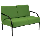 SPA 2 černý lak, látka BONDAI BN13 (7048) - látka trávově zelená